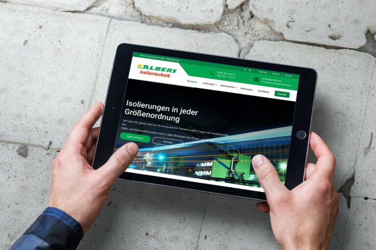 Website erstellen lassen - WebsiteWerk - Webdesign-Referenzen - Albers Isoliertechnik - Ibbenbüren