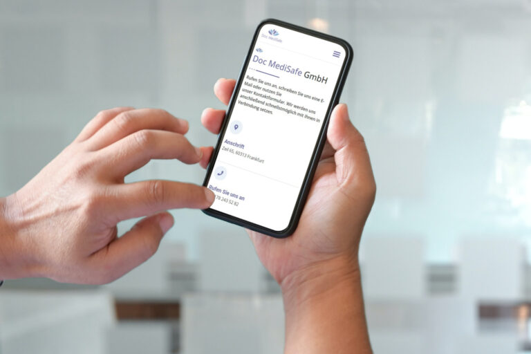 Website erstellen lassen - WebsiteWerk - Webdesign-Referenzen - Doc MediSafe GmbH - Frankfurt