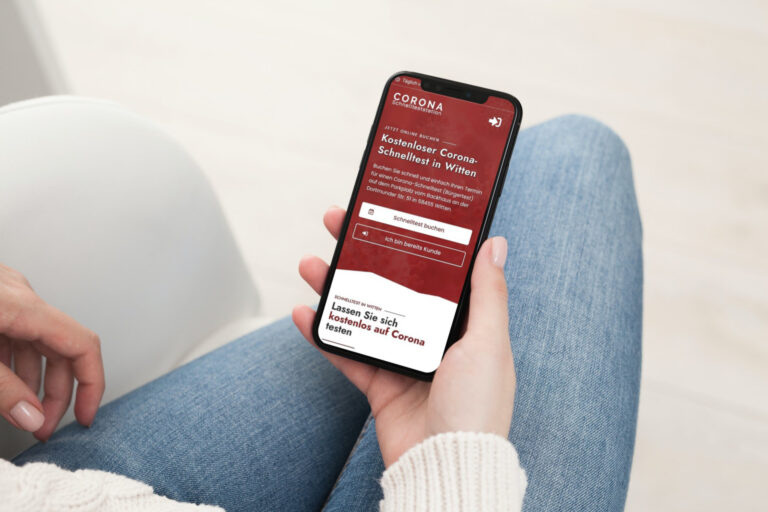 Website erstellen lassen - WebsiteWerk - Webdesign-Referenzen - Corona-Schnelltest - Witten