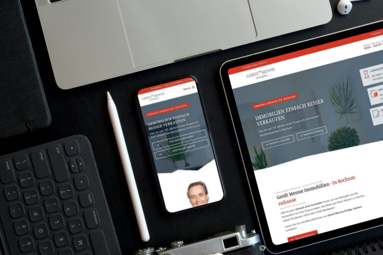 Website erstellen lassen - WebsiteWerk - Webdesign-Referenzen - Gerdt Menne Immobilien - Bochum