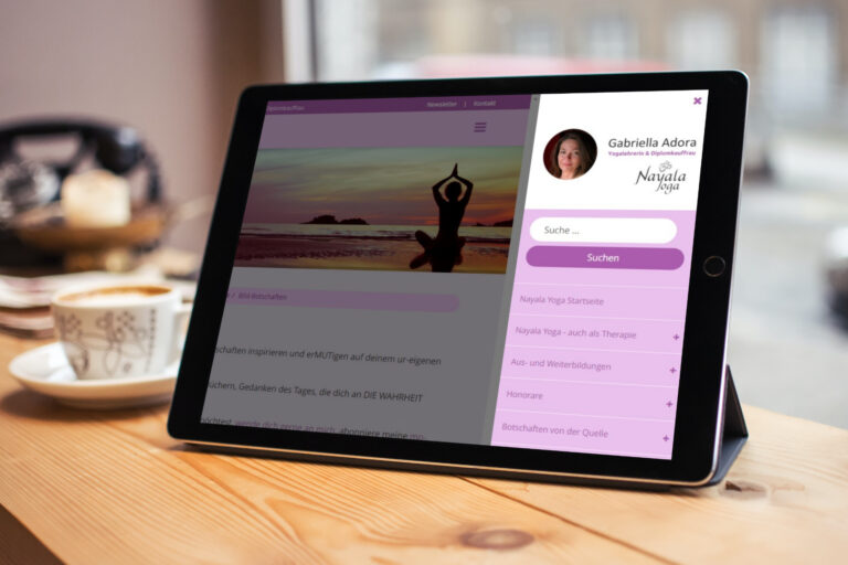 Website erstellen lassen - WebsiteWerk - Webdesign-Referenzen - Nayala Yoga - Egweil