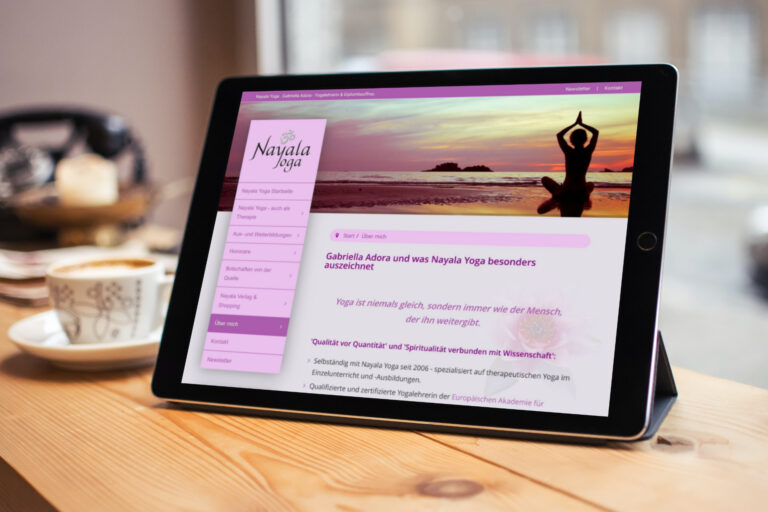 Website erstellen lassen - WebsiteWerk - Webdesign-Referenzen - Nayala Yoga - Egweil