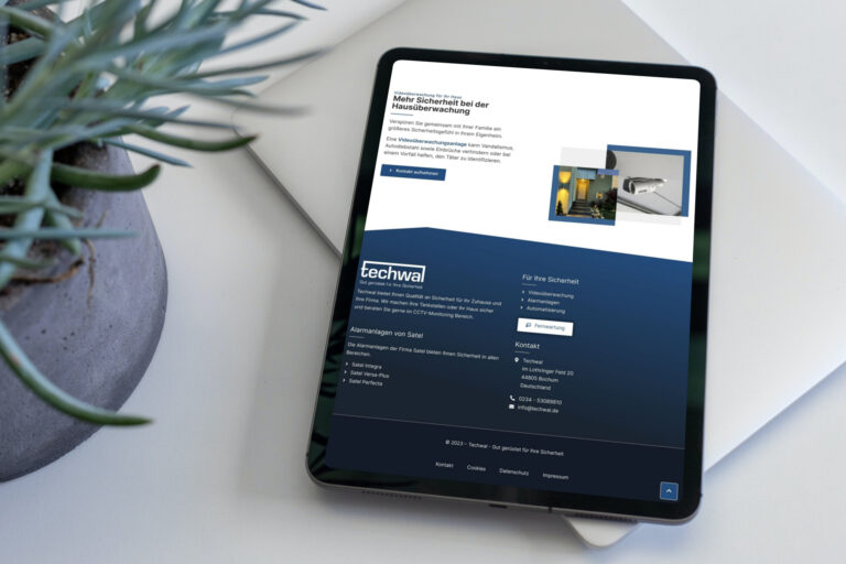 Website erstellen lassen - WebsiteWerk - Webdesign-Referenzen - Techwal - Bochum